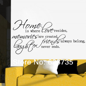 download this Hot Selling Home Where Love Resides Quote Vinyl Wall ...