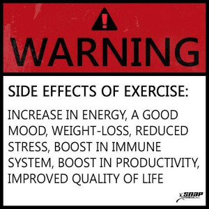 Warning! Side effects of exercise: Increase in energy, a good mood ...