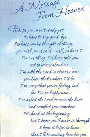 Poem Mom picked out to be read at the Funeral. in My Photos by