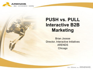 Interactive Marketing Push and Pull