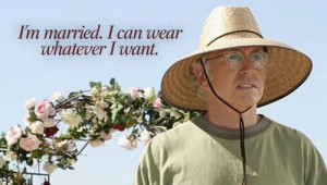 Larry David quotes, like my dad's bee keepers hat.