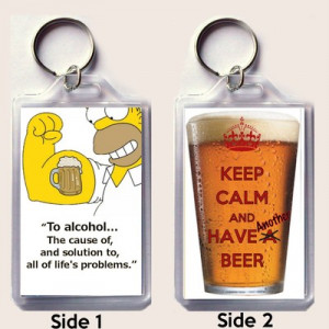 Unique Keyring HOMER SIMPSON quote 