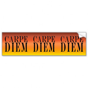 Carpe Diem Seize the Day Latin Quote Happiness Car Bumper Sticker