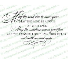 Beautiful Ready Made Wording Funeral Quotes : Irish Blessing Funeral ...