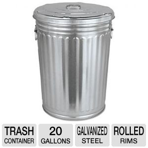 Galvanized Trash Cans with Lids