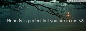 Nobody is perfect but you are to me 3 Profile Facebook Covers