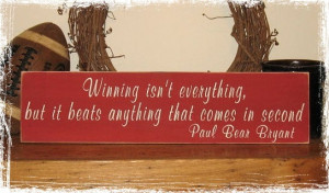 ThanksWOOD SIGN Alabama Crimson Tide Bear Bryant Football Quote Wall ...