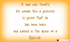 man who treats his woman like a princess