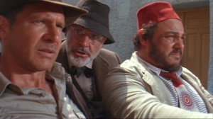 Harrison Ford (Indiana Jones), Sean Connery (Professor Henry Jones ...