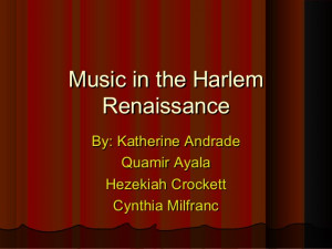 Harlem Renaissance Music And Dance