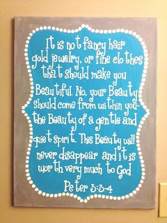 The Crafty Fox: Bible verse Canvas great for little girls room $35 18 ...