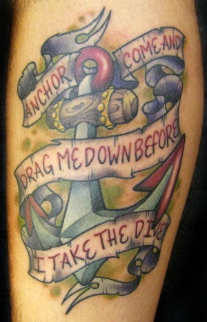 anchor tattoo with Four Year Strong lyrics