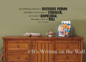 Vince Lombardi Quote The difference between a successful person and ...