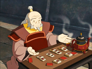 Uncle Iroh - cards & tea image - -Avatar-