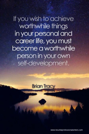 ... in your self-development. 