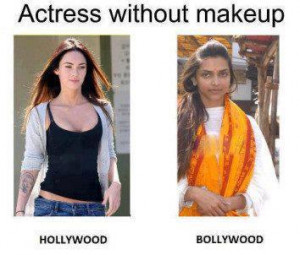 Hollywood Vs Bollywood Actresses Without Makeup Funny Picture