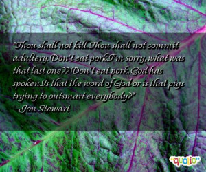 Thou shall not kill. Thou shall not