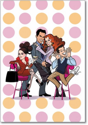 Will And Grace Adult Humorous Birthday Paper Card Nobleworks