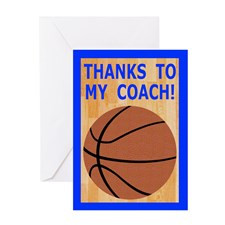 Basketball Coach Thank You Greeting Card for