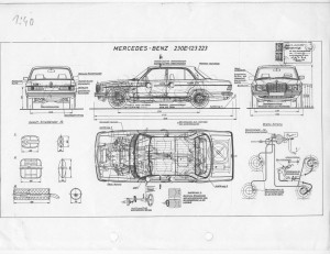 Mercedes W123 dimensions → Mercedes W123 dimensions – 2