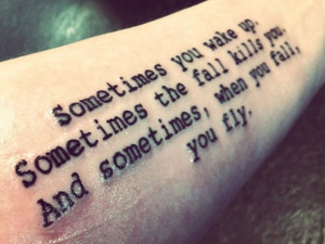 Amazing Life Quote Tattoo