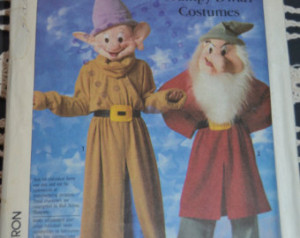 Simplicity 7736 Walt Disney Dopey Dwarf & Grumpy Dwarf Costume Sewing ...