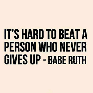 quote by babe ruth we all get pushed down sometimes we get pushed down ...