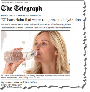 EU bans claim that water can prevent dehydration