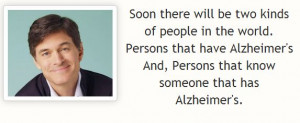 Dr Oz Alzheimer's Quote