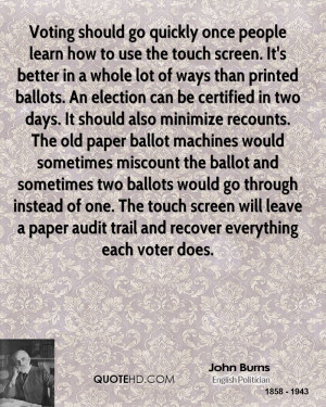 ... ballot machines would sometimes miscount the ballot and sometimes two