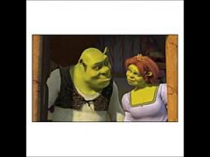 Shrek 2 Shrek and Fiona in Love Canvas Giclee Print
