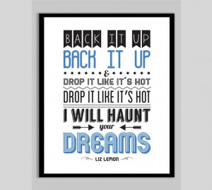 Printable Liz Lemon Quote Poster Printable Poster by POSTERED, $5.00