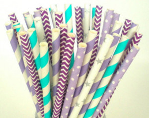 Paper Straws Disney “FROZEN” 25 ct .....Paper Drinking Straws ...
