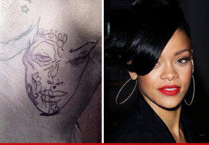 Chris Brown -- Did He Tattoo Rihanna On His Neck?