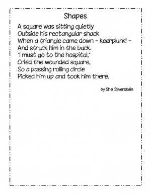Shel Silverstein poem about shapes