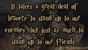 Harry Potter Stand Up Bravery quote