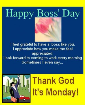 Happy Boss Day To have a boss like you