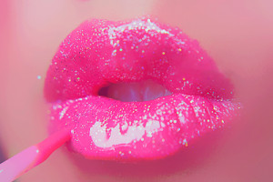 Glitter Kiss Lips Pink Sparkle