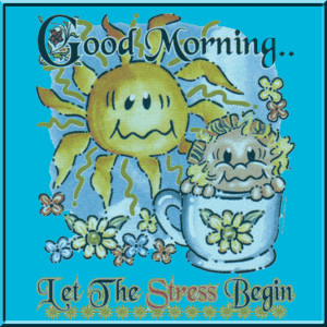 Details about Good Morning Let Stress Begin Funny Cute WOMENS RIBBED ...