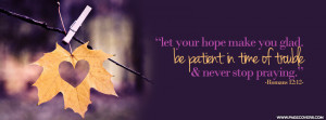 Never Stop Praying Facebook Cover