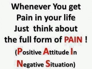 Positive Attitude In Negative Situation