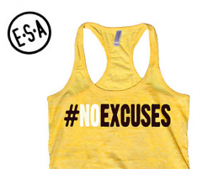 NOEXCUSES. Workout Tank. Motivational Workout Tank. Fitness Motivation ...