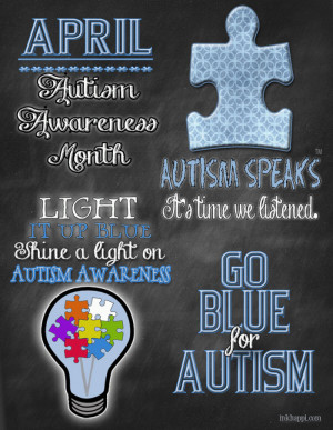 April is Autism Awareness month free printables at inkhappi.com
