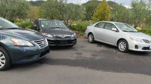 2013 Nissan Sentra vs Honda Civic vs Toyota Corolla 0-60 MPH Mashup