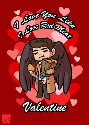 Castiel Valentine Day Card