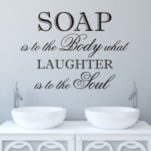 Laughter' Bathroom wall quote sticker - WA098X