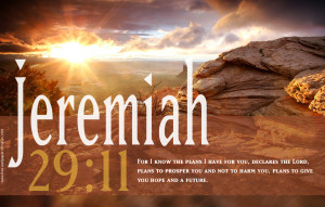 Bible Verses Jeremiah 29:11 Sunset Landscape HD Wallpaper