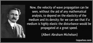 Famous Quotes About Mathematicians ~ Now, the velocity of wave ...