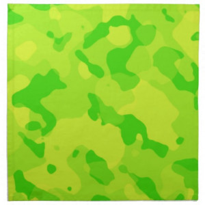 neon_green_yellow_camo_camouflage_cloth_napkin ...