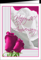 Roses Happy 10th Anniversary Paper Greeting Cards - Product #372054